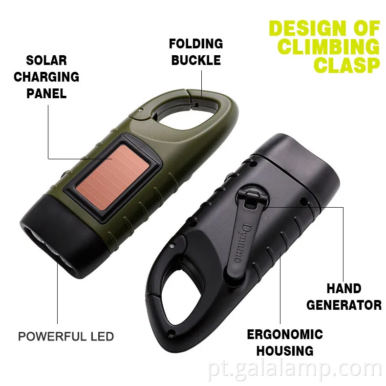 Lanterna solar de manivela manual barato poderoso lanterna recarregável de emergência lanterna movida por manivela